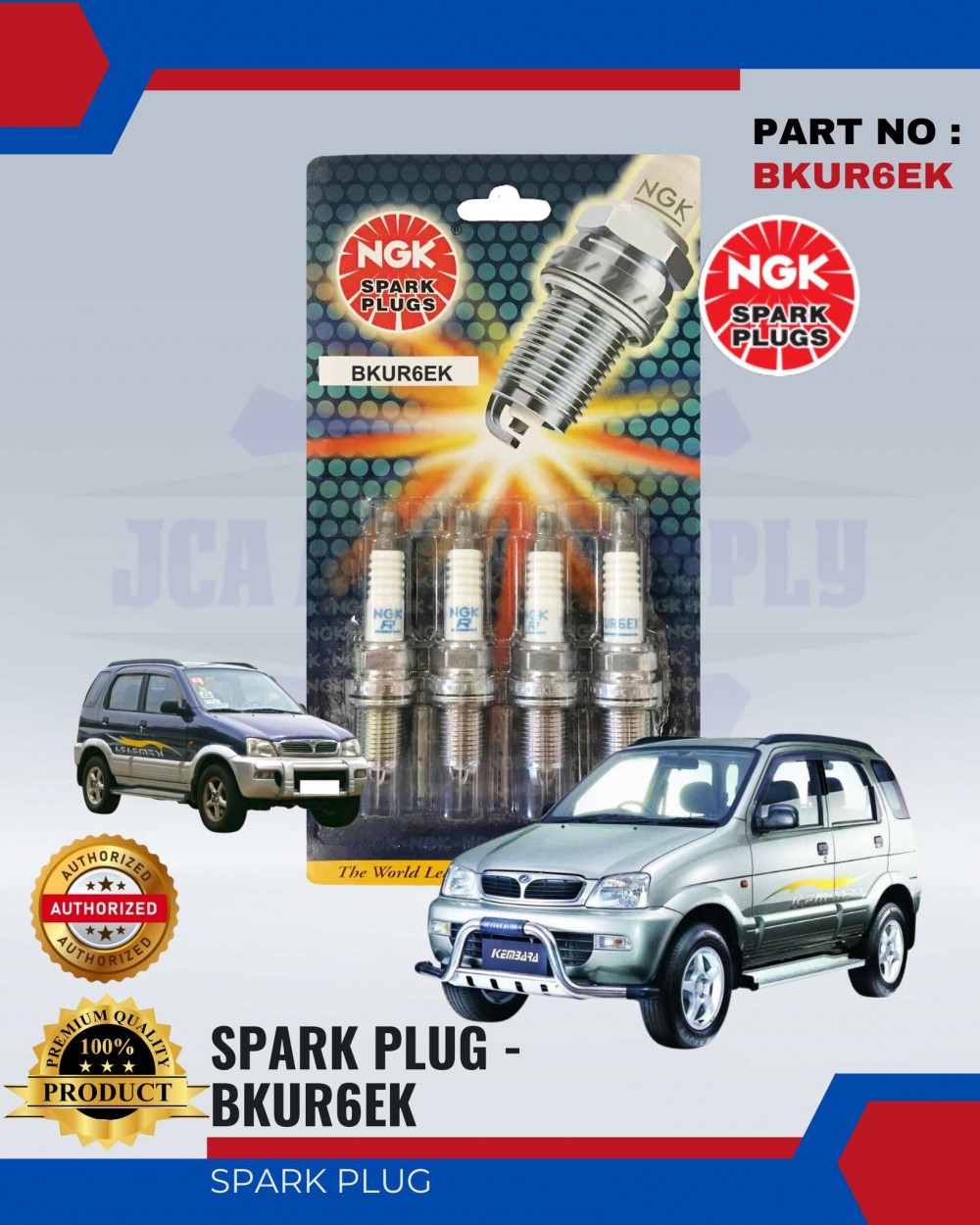 Perodua Kembara Spark Plug Ngk Bkur Ek Pcs Set