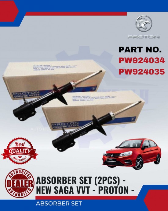 Absorber Set-New Saga Vvt-Front-Rear-Proton-PW924034/035- Absorber-Suspension Parts image