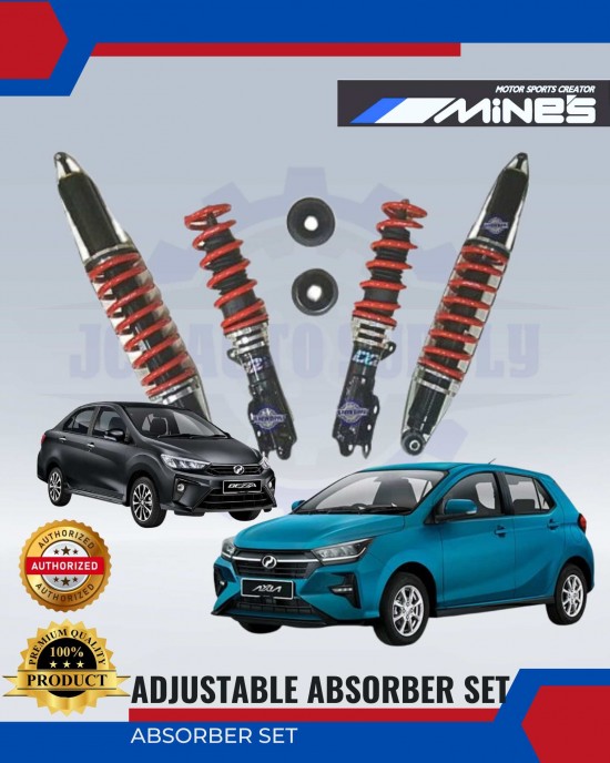 Adjustable Absorber Set-High Low Body Shift-Perodua Axia-Bezza-MINES Adjustable Absorber image