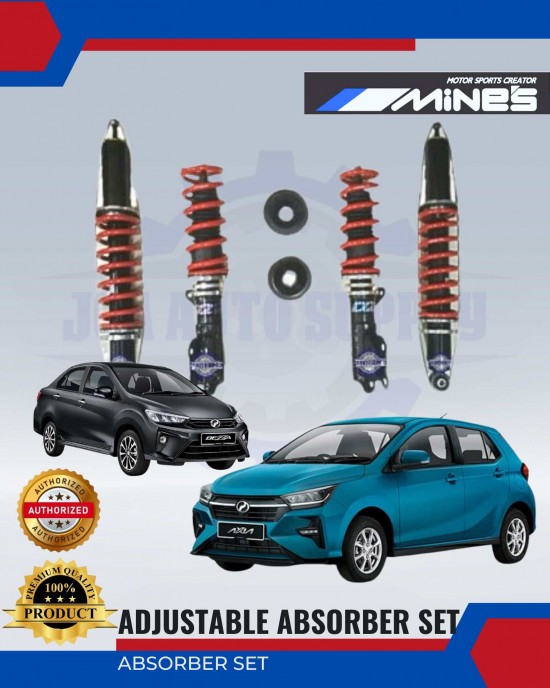 Adjustable Absorber Set-High Low Body Shift-Perodua Axia-Bezza-MINES Adjustable Absorber image