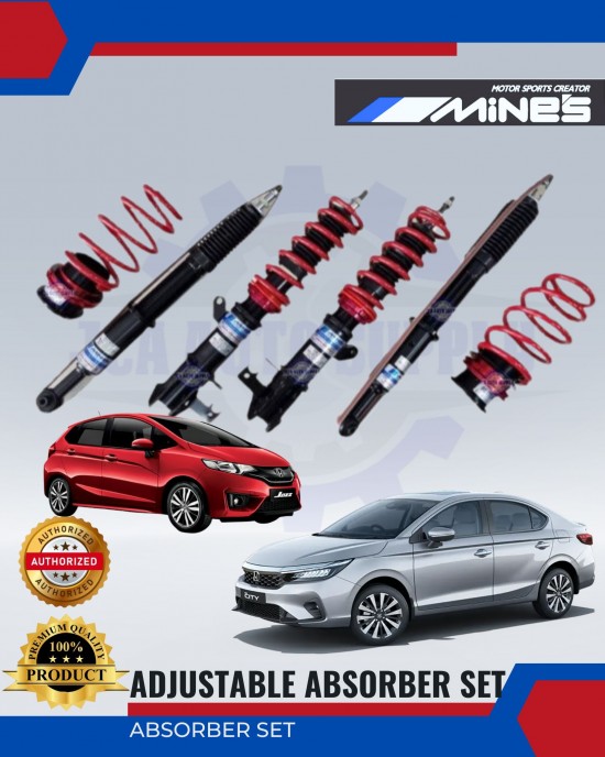 Adjustable Absorber Set-High Low Body Shift-Honda Jazz-City-Mines Adjustable Absorber image