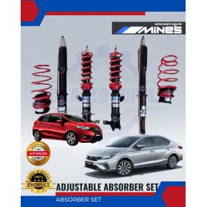 Adjustable Absorber Set-High Low Body Shift-Honda Jazz-City-Mines Adjustable Absorber Set-High Low Body Shift-Honda Jazz-City-Mines
