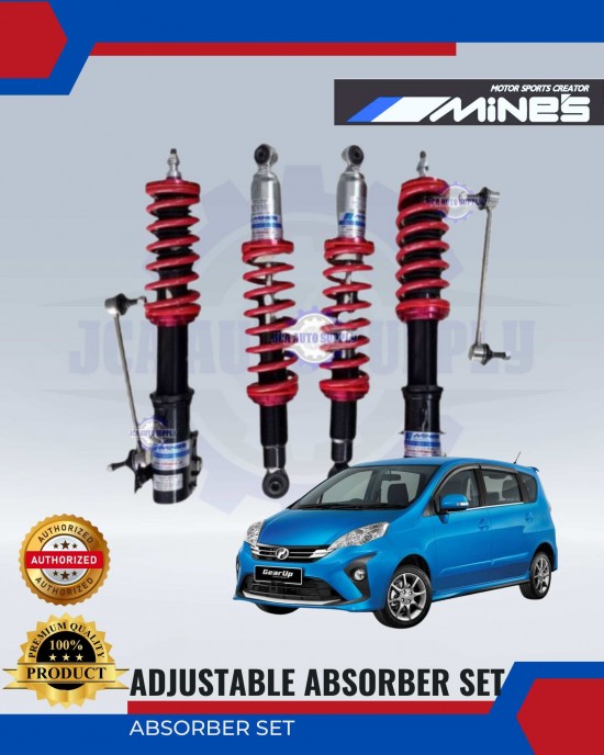 Adjustable Absorber Set-High-Low-Body-Shift-Perodua Alza-MINES Adjustable Absorber image