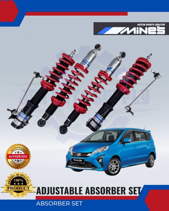 Adjustable Absorber Set-High-Low-Body-Shift-Perodua Alza-MINES Adjustable Absorber image