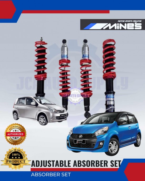 Adjustable Absorber Set-High-Low-Body-Shift-Perodua Myvi-Viva-MINES Adjustable Absorber image