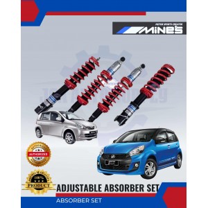 Adjustable Absorber Set-High-Low-Body-Shift-Perodua Myvi-Viva-MINES Adjustable Absorber Set-High-Low-Body-Shift-Perodua Myvi-Viva-MINES