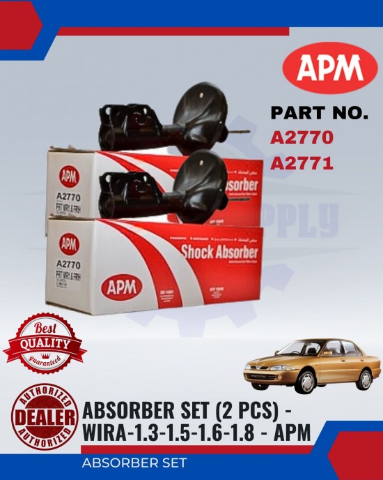 Front Absorber Set-Proton Wira 1.6 -APM-A2770-A2771 Absorber-Suspension Parts image