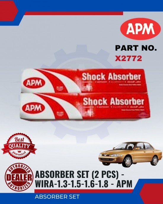 Absorber Set-Rear-Proton Wira-APM-X2772-Gas Absorber-Suspension Parts image