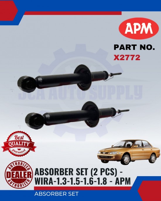 Absorber Set-Rear-Proton Wira-APM-X2772-Gas Absorber-Suspension Parts image