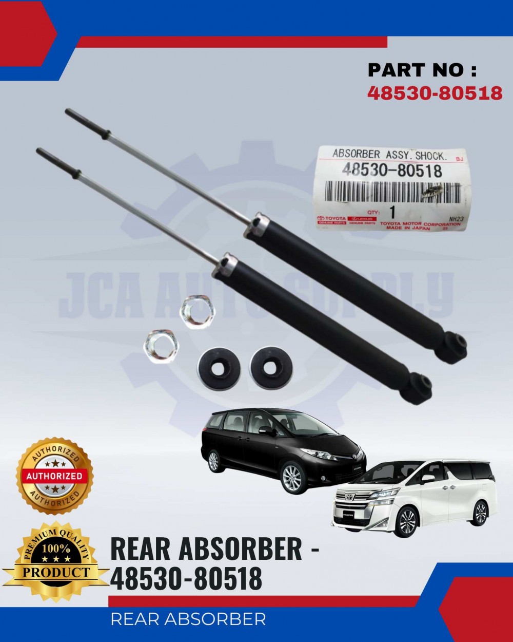 Rear Absorber-Toyota Estima ACR50-GSR50-Vellfire ANH20-GGH20-48530 ...