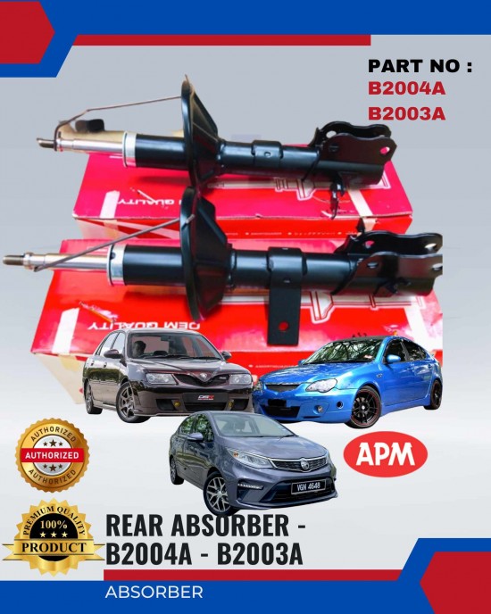 Proton Waja - GEN2 - Persona Front Absorber SET (2pcs) - APM - B2004A/B2003A Shocks Absorber / Struts / Suspension Parts image