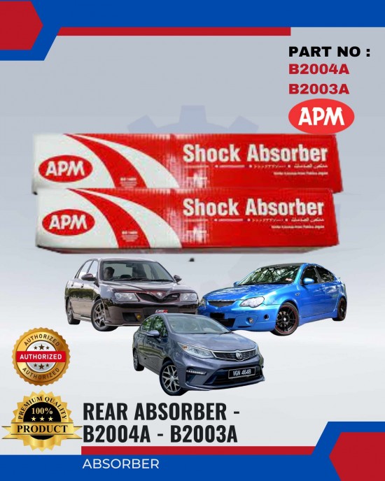 Proton Waja - GEN2 - Persona Front Absorber SET (2pcs) - APM - B2004A/B2003A Shocks Absorber / Struts / Suspension Parts image