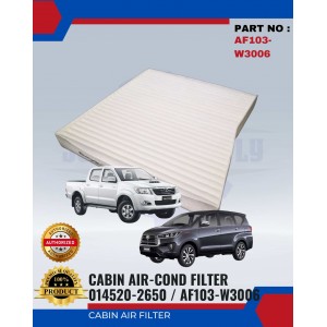 Cabin Air-Cond Filter-Toyota Innova-Hilux Vigo (Slanting)-014520-2650-AF103-W3006