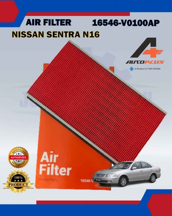 Air Filter-Nissan Sentra N16 B13 B14-X-Trail T30-Serena C23 C24 C26-Teana 2.5 J31 J32-Murano Z50 Z51-Tan Chong/Autoplus-16546-V0100AP image
