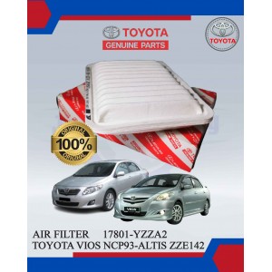 Air Filter-Toyota Vios Ncp93-Corolla Altis Zze142-Estima-Harrier-Yaris-Caldina-Toyota ORIGINAL-17801-YZZA2