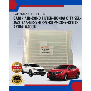 Cabin Air-Cond Filter-Honda City SEL-Jazz SAA-BRV-HRV-CRV-CRZ-Civic-AF104-W4006