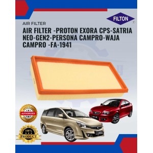 Air Filter-Proton Exora Cps-Satria Neo-Gen2-Persona Campro-Waja Campro-FILTON-FA-1941 Air Filter-Proton Exora Cps-Satria Neo-Gen2-Persona Campro-Waja Campro-FILTON-FA-1941