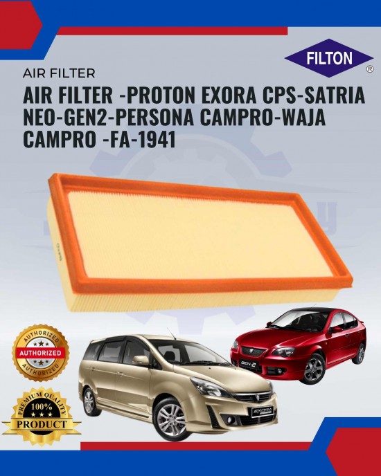 Air Filter-Proton Exora Cps-Satria Neo-Gen2-Persona Campro-Waja Campro-FILTON-FA-1941 image