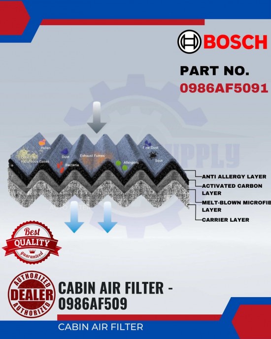 Carbon Cabin Air Filter-Honda-BOSCH-0986AF0591 image