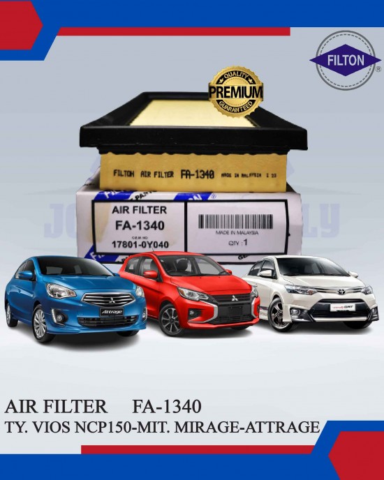 Air Filter-Toyota Vios Ncp150-Mitsubishi Mirage-Attrage-FILTON-FA-1340-17801-0Y040 image