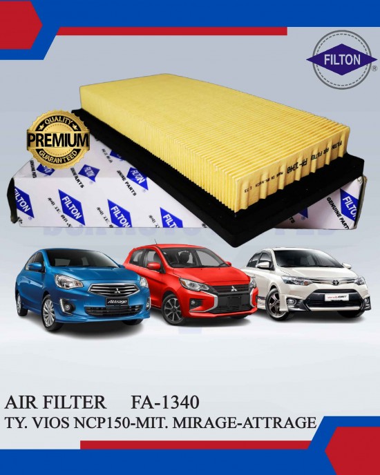 Air Filter-Toyota Vios Ncp150-Mitsubishi Mirage-Attrage-FILTON-FA-1340-17801-0Y040 image