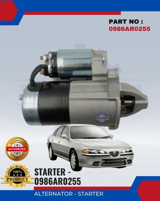 Proton Perdana V6 Starter - BOSCH - 0986AR0255 Alternator - Starter image