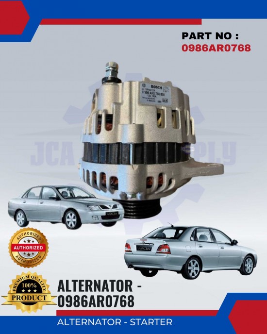 Proton Waja 1.6 Alternator - BOSCH - 0986AR0768 Alternator - Starter image