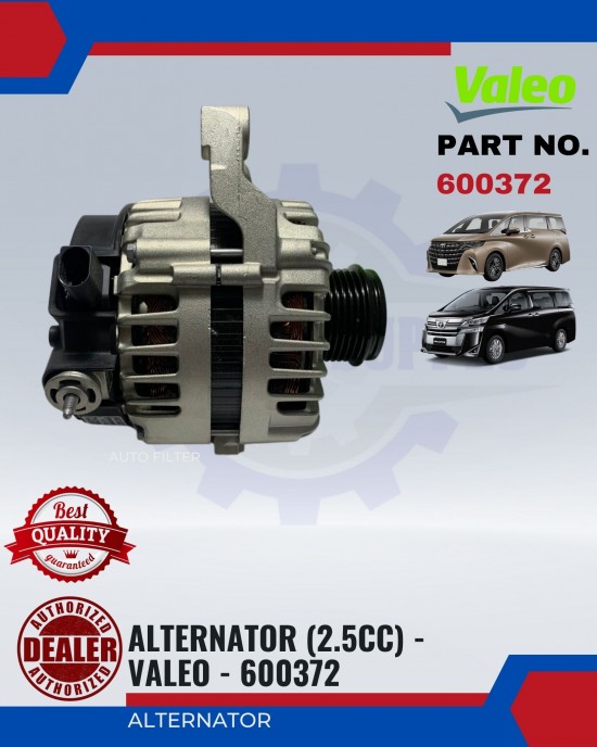 Toyota Alphard - Vellfire Alternator (2.5cc) - Valeo - 600372 Alternator - Starter image