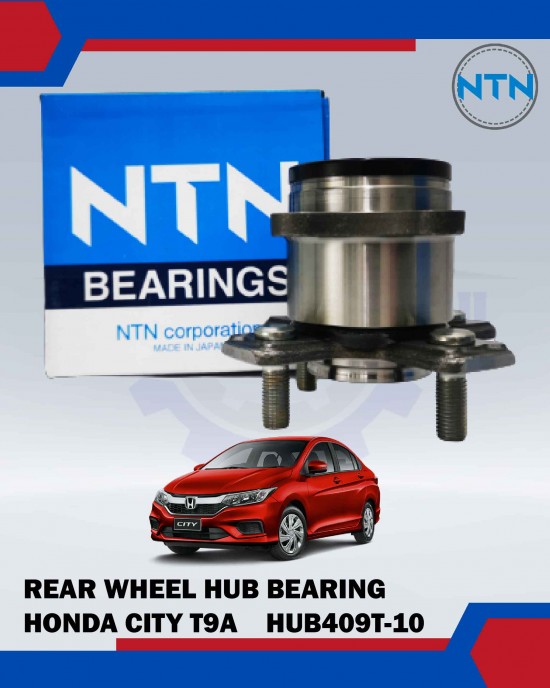 Rear Wheel Hub Bearing-Honda City T9A (2015)-Jazz T5A (2014-2019)-NTN-HUB409T-10 Bearing and Oil Seals image