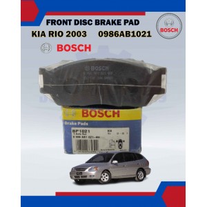 Front Disc Brake Pad-Bosch-Kia Rio 1.3 2003-BOSCH-0986AB1021