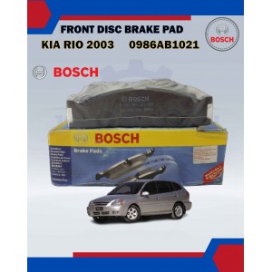 Front Disc Brake Pad-Bosch-Kia Rio 1.3 2003-BOSCH-0986AB1021