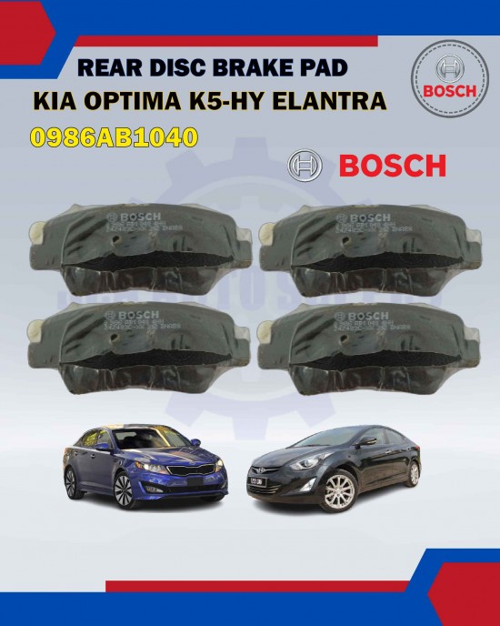 REAR DISC BRAKE PAD SET-BOSCH-KIA OPTIMA K5 2011, HYUNDAI ELANTRA MD-0986AB1040 Brake System image