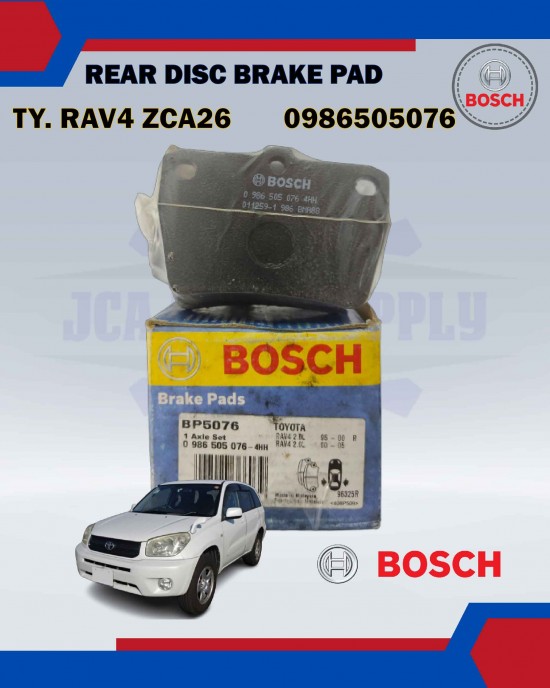 REAR DISC BRAKE PAD-BOSCH-TOYOTA RAV4 ZCA26-0986505076 Brake System image