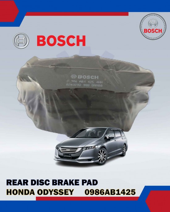 REAR DISC BRAKE PAD SET-HONDA ODYSSEY RB 2.4 2004-BOSCH-0986AB1425 Brake System image