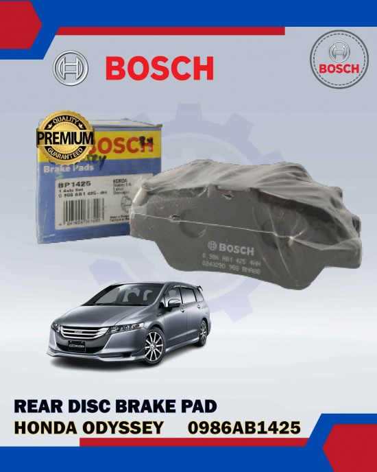 REAR DISC BRAKE PAD SET-HONDA ODYSSEY RB 2.4 2004-BOSCH-0986AB1425 Brake System image