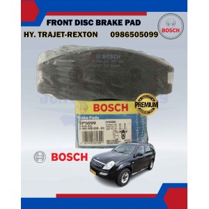 Front Disc Brake Pad-Bosch-Hyundai Trajet-Ssangyong Rexton 2.7-BOSCH-0986505099