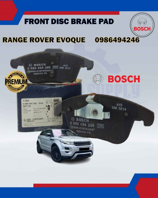 Front Disc Brake Pad-Bosch-Land Rover Range Rover Evoque Lv 2.0-2.2 2011-BOSCH-0986494246 Brake System image