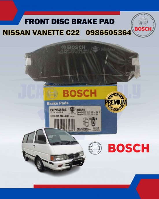 BOSCH FRONT DISC BRAKE PAD-NISSAN VANETTE C22-0986505364 Brake System image