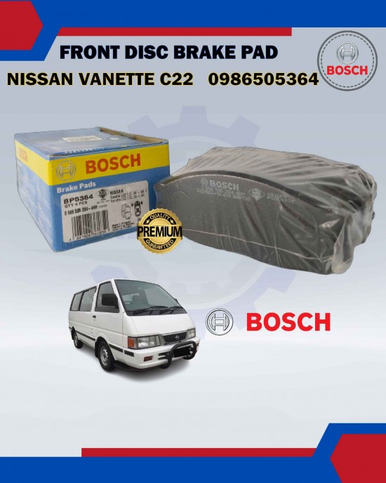 BOSCH FRONT DISC BRAKE PAD-NISSAN VANETTE C22-0986505364 Brake System image