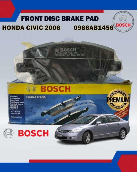 FRONT DISC BRAKE PAD-BOSCH-HONDA CIVIC 2006, FREED 2009-0986AB1456 Brake System image