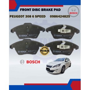 Front Disc Brake Pad-Peugeot 308 1.6 6 Speed-Peugeot 408 1.6-Peugeot 5008 1.6-BOSCH-0986424825