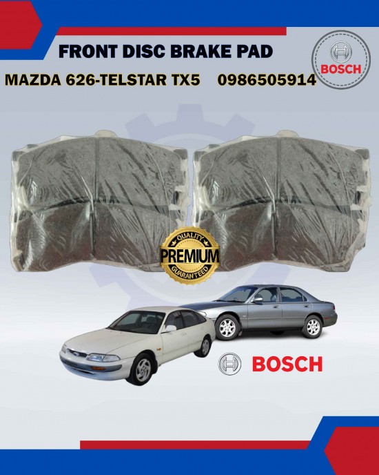 FRONT DISC BRAKE PAD-BOSCH-MAZDA 626 V6-FORD TELSTAR TX5 V6-0986505914 Brake System image