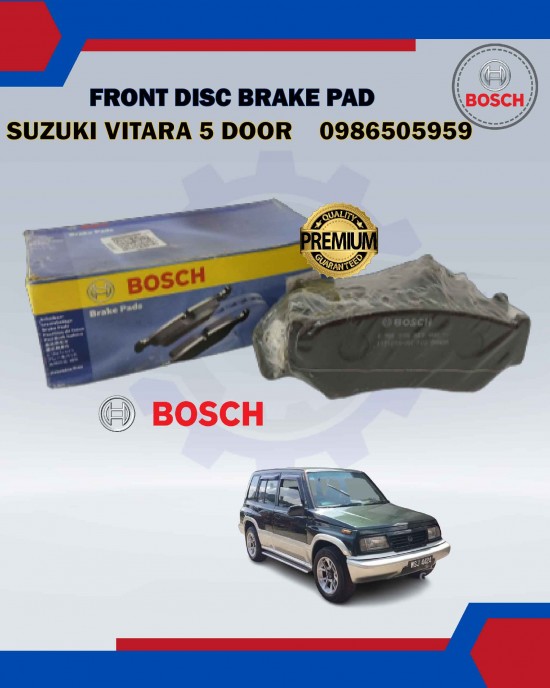 BOSCH FRONT DISC BRAKE PAD SET-SUZUKI VITARA 5 DOOR-0986505959 Brake System image