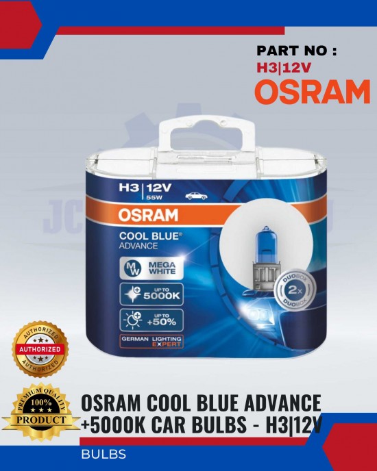 Osram Cool Blue Advance+5000K H3 Bulbs image