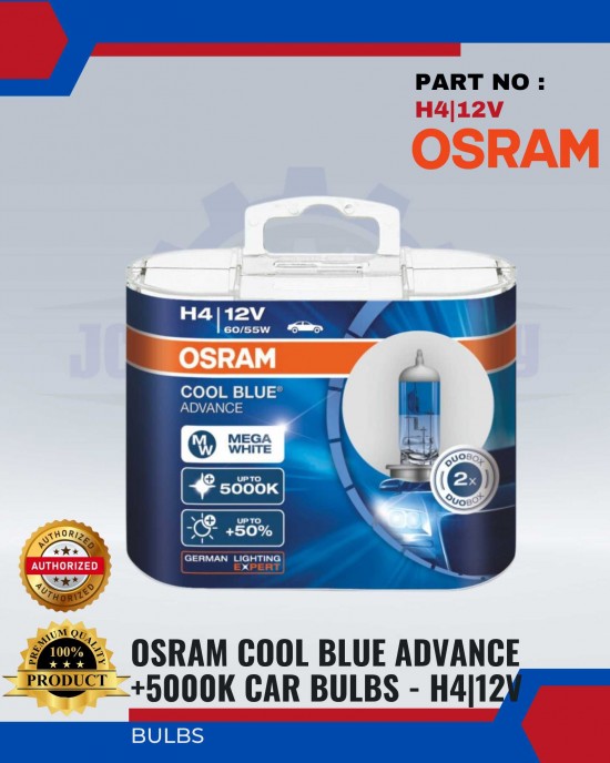 Osram Cool Blue Advance+5000K H4 Bulbs image