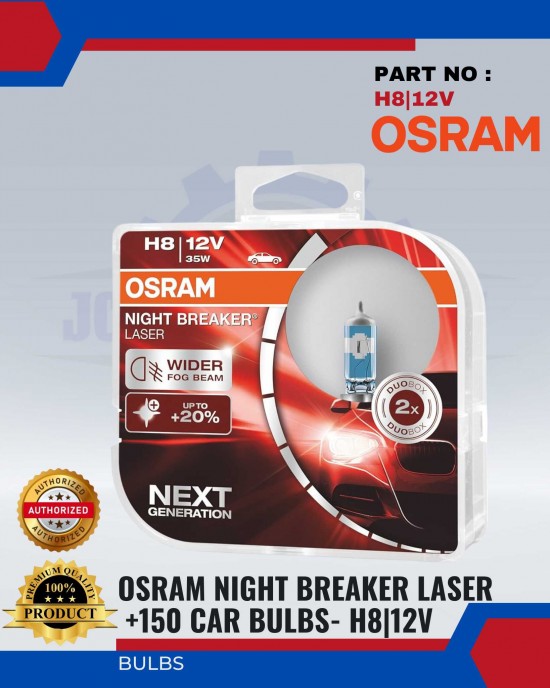 Osram Night Breaker Laser +150% (Next Generation) H8 Bulbs image