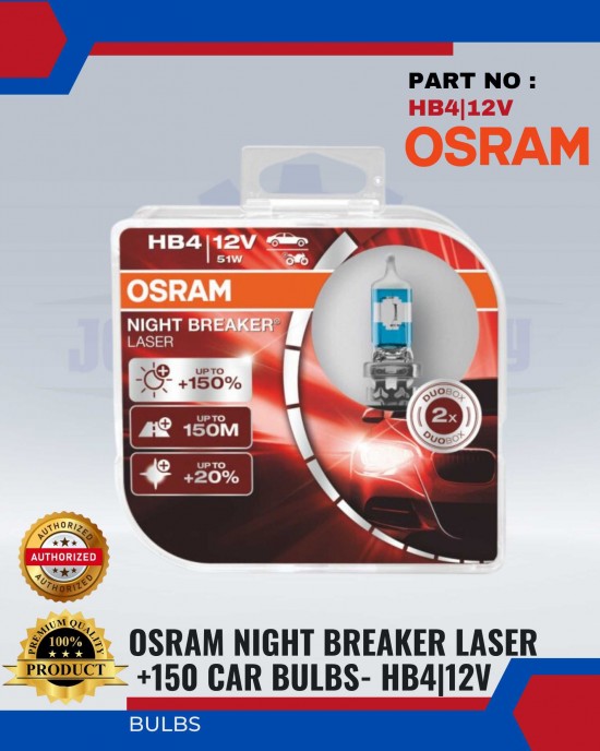 Osram Night Breaker Laser +150% (Next Generation) HB4 Bulbs image