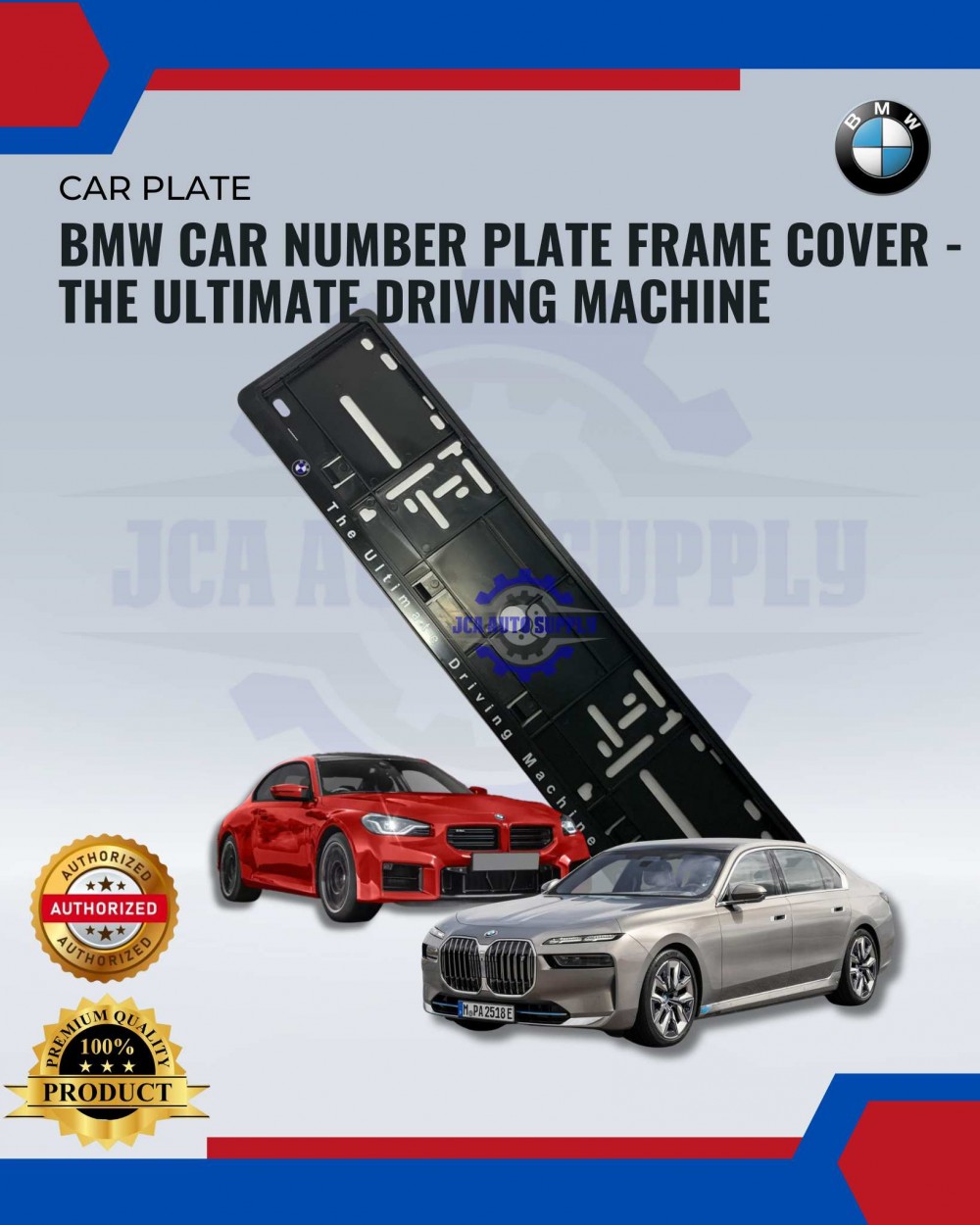 Bmw Car Number Plate Frame Cover - The Ultimate Driving Machine | JCA ...