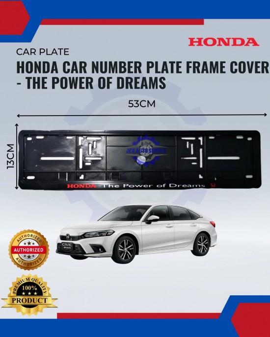 Honda Car Number Plate Frame Cover-The Power Of Dreams image