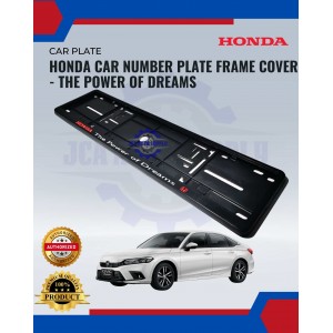 Honda Car Number Plate Frame Cover-The Power Of Dreams Honda Car Number Plate Frame Cover-The Power Of Dreams